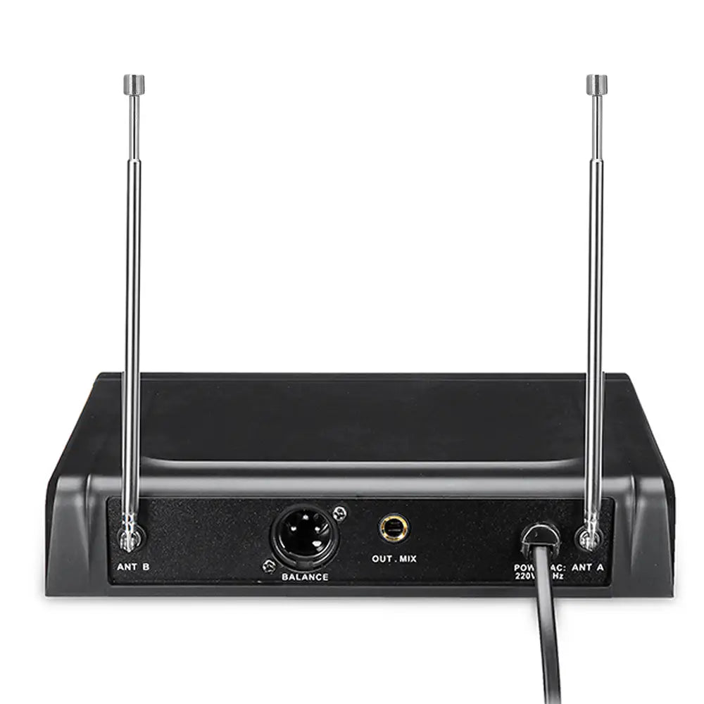 Karaoke Microphones UHF Professional 2 CH Cordless Dual Handheld Microphone Digital LCD Display Mic System Set for Party Wedding