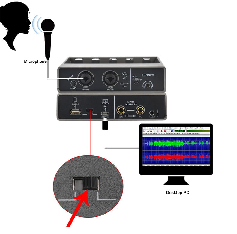 TEYUN Echo Effects 2 Input Audio Interface PC Studio Recording for Electric Guitar External Sound Card 48V Live Podcast Q-16