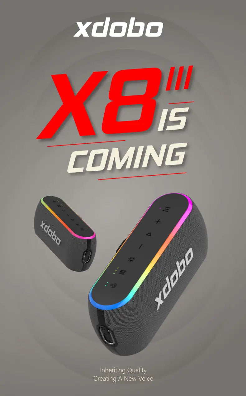 XDOBO X8 III Bluetooth Speaker Wireless Subwoofer 6600mAh 60W Powerful Deep Bass Power Bank Outdoor Party Hiking Music Fun