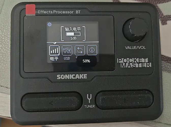 SONICAKE Pocket Master Electric Guitar Bass Amplifier Customized 1.77 LCD Screen Modeling IR Multi-Effect With OTG Looper Gifts