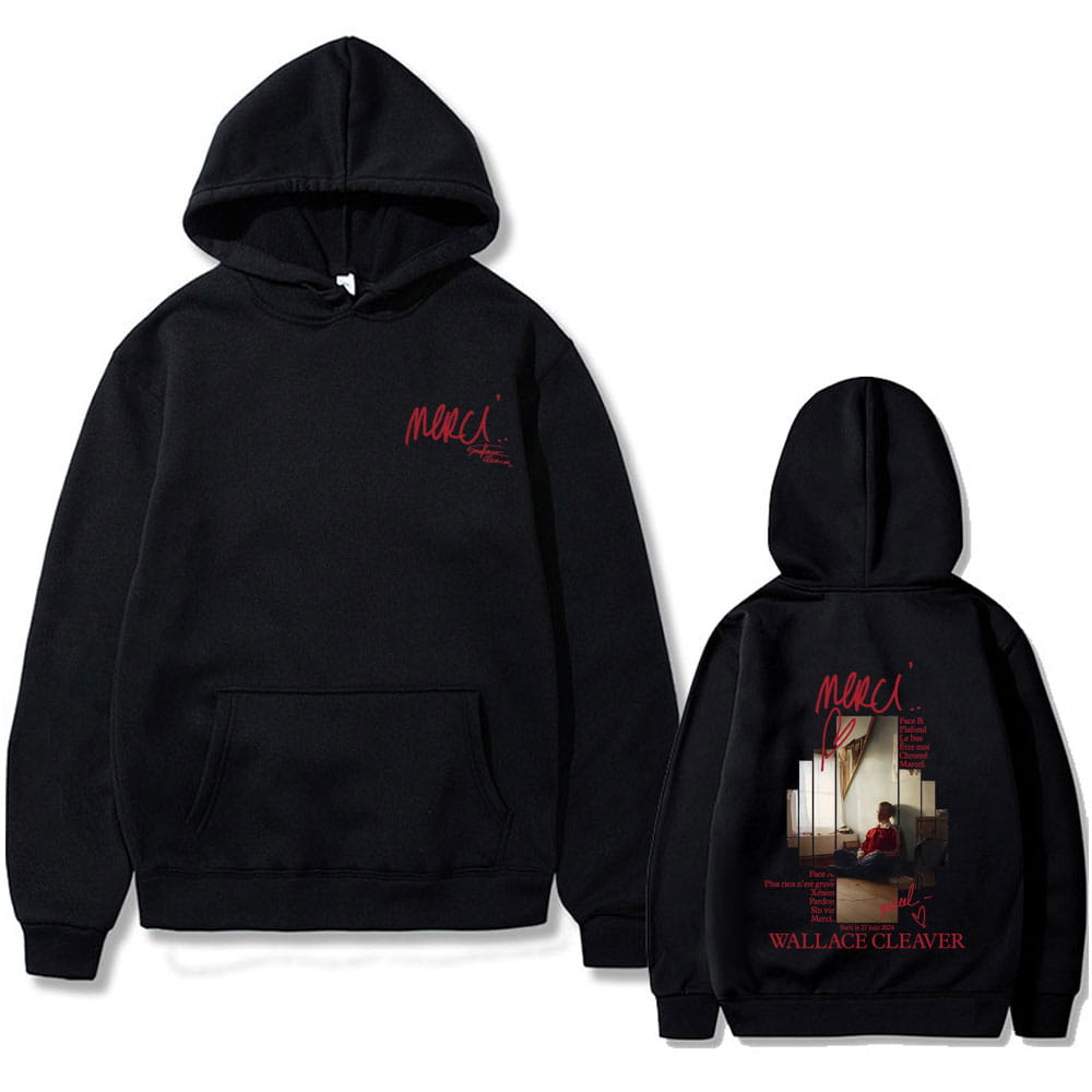 Rapper Wallace Cleaver Merci Hoodie Men Women Hip Hop Fashion Pop Music Streetwear Male Casual Fleece Vintage Pullover Hoodies