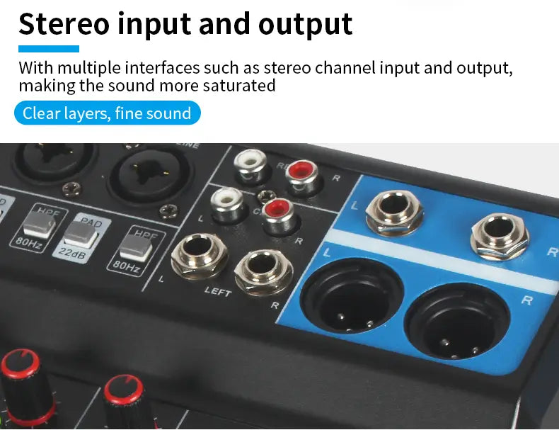 5 - Way Computer Recording Free Drive Sound Card Mixing Console Mixer Audio Professional Pro Audio Equipment Interface Processor