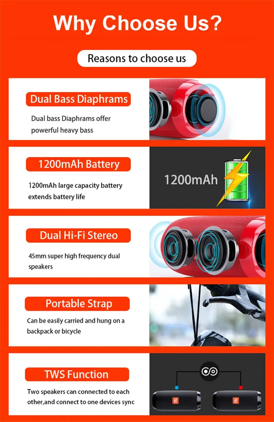 Wireless Portable Bluetooth Speaker Caixa De Som Blutooth Music Sound Box For Radio FM Subwoofer Blootooth Audio Hand Free Baffe