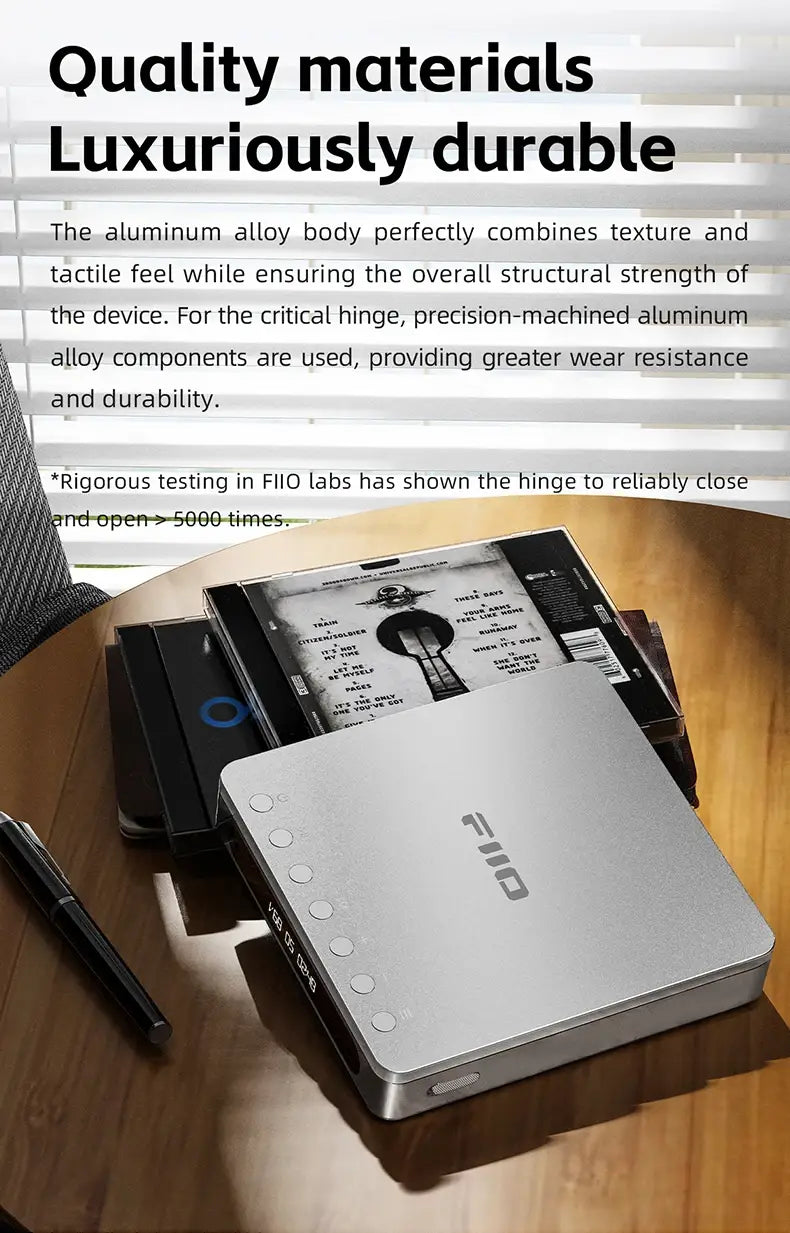 FiiO DM13 Multifunctional Portable Stereo CD Player with Long-Lasting Battery Supports USB Ripping Optical/coaxial/3.5mm/4.4mm