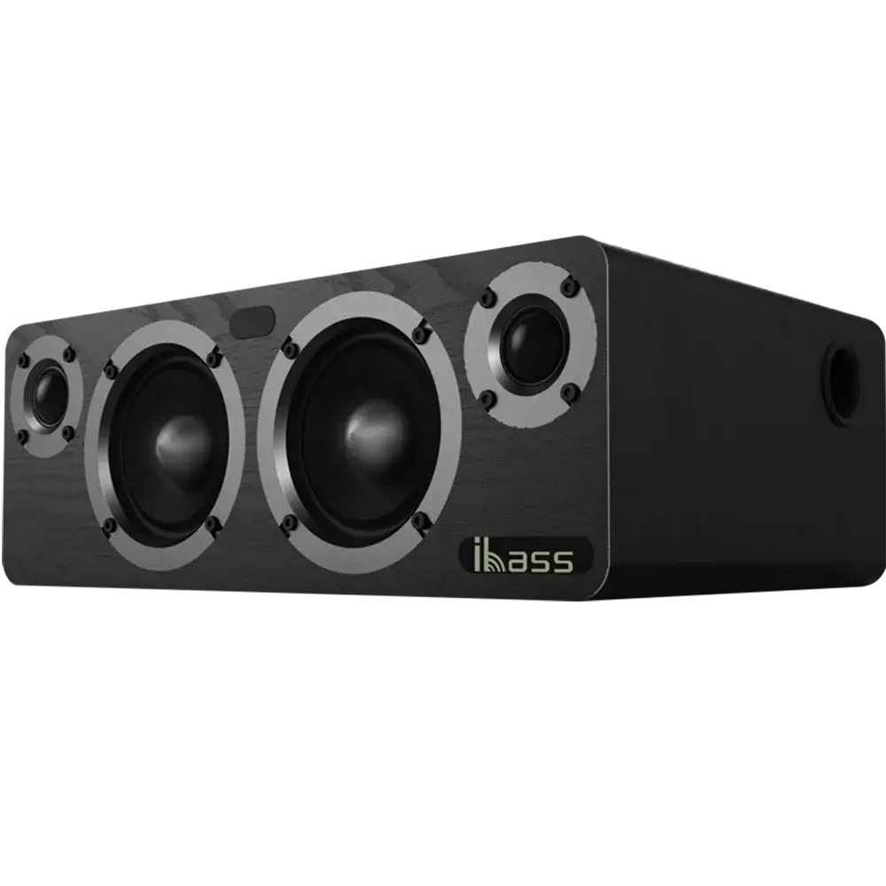 High Power Wireless Bluetooth Speaker Wooden Desktop Subwoofer Home Karaoke System Shocking Lossless HiFi Surround Music Player