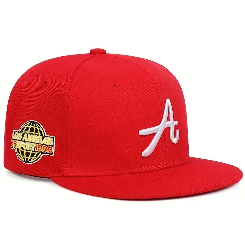 Casual hip-hop punk letter embroidered flat-brimmed baseball cap sun protection and breathable ideal for gift-giving