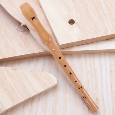 1pc Wooden Soprano 8 Hole Beginner Friendly Musical For Clear Sound Durable Woodwind Practice Flute Recorder Instrument