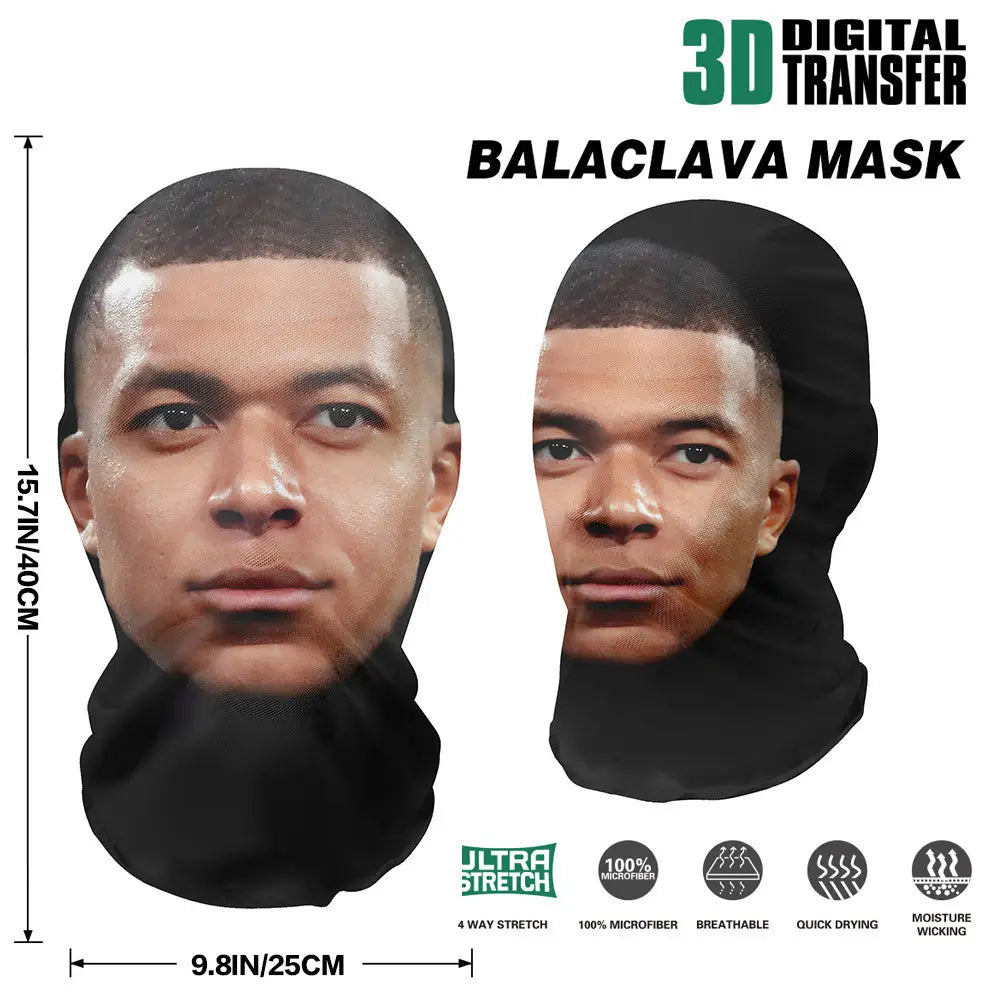 3D Printed Puff Daddy Mask Elastic Mesh Full Face Mask for Men Women Cosplay Headwear HipHop Fashion Balaclava Hood Hat Headgear
