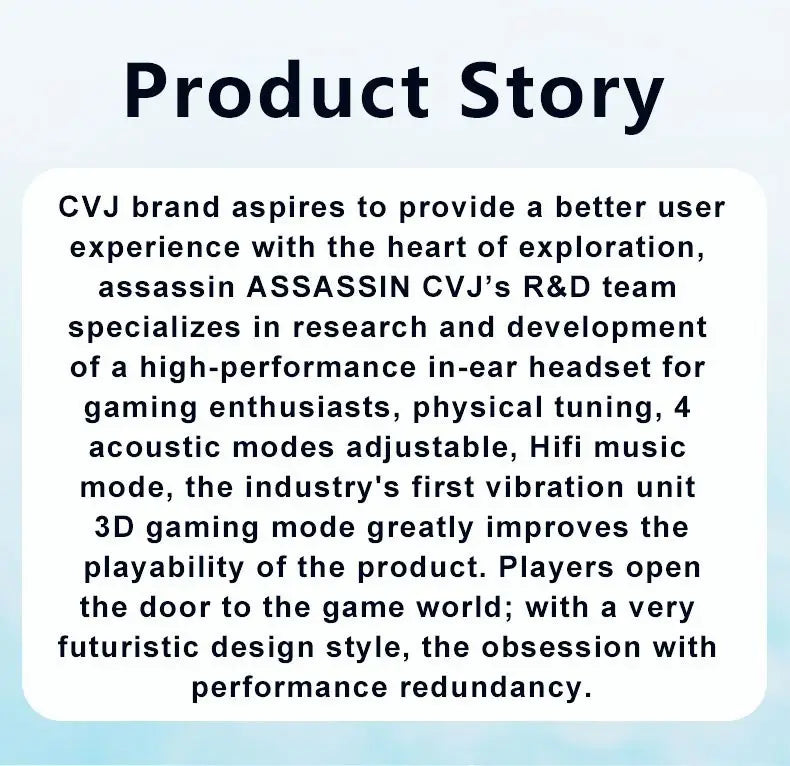 CVJ Assassin Silver in Ear Earphones 1BA + 1DD + 1Vibrate Game Mode HIFI Microphone Hybrid Tuning Switch Wired Earbuds IEM Headphone