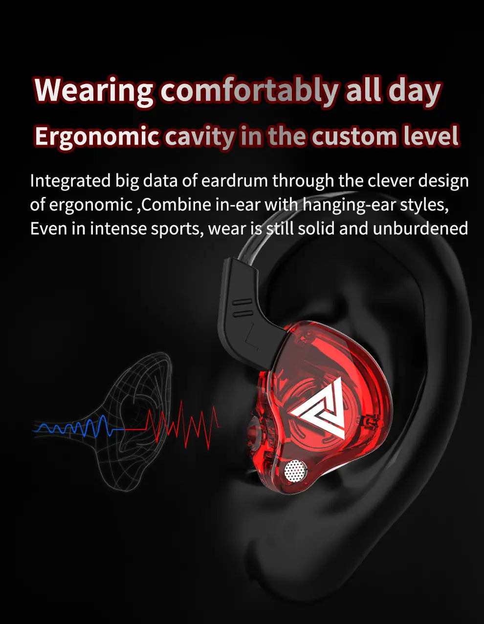 Original QKZ AK6 Stereo HiFi Earphone Extra Bass Headphones with Mic Copper Driver InEar Wired Sports Music Earbuds Stage Return