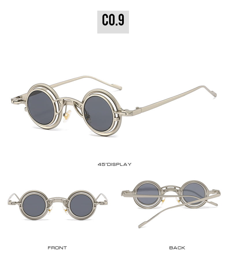 New Round Sunglasses Unisex Women Men Steampunk Glasses Personality Hip-hop Fashion Sun Shades UV400 Small Eyewear
