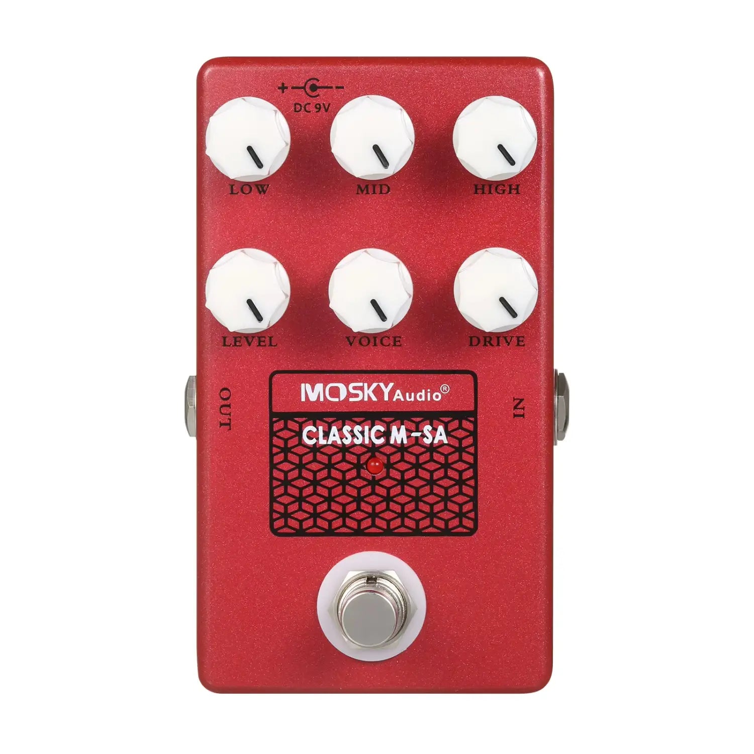 Moskyaudio M-Sa Speaker Guitar Tuner Pedal Classic Simulation Effect Pedal with Drive Voice Level Low High Mid Guitar Parts