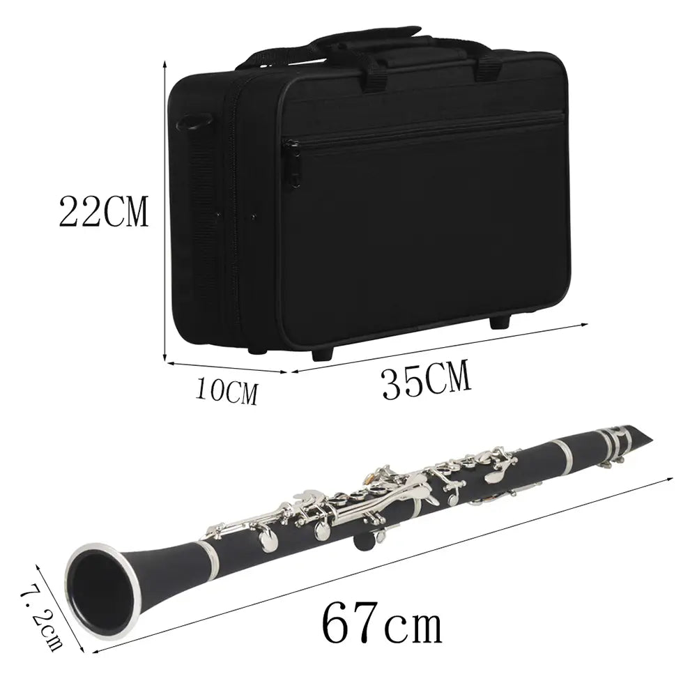 SLADE Bb Clarinet 17 Keys Bakelite Wooden Clarinet Professional Woodwind Instrument With Box Reed Musical Instrument Parts