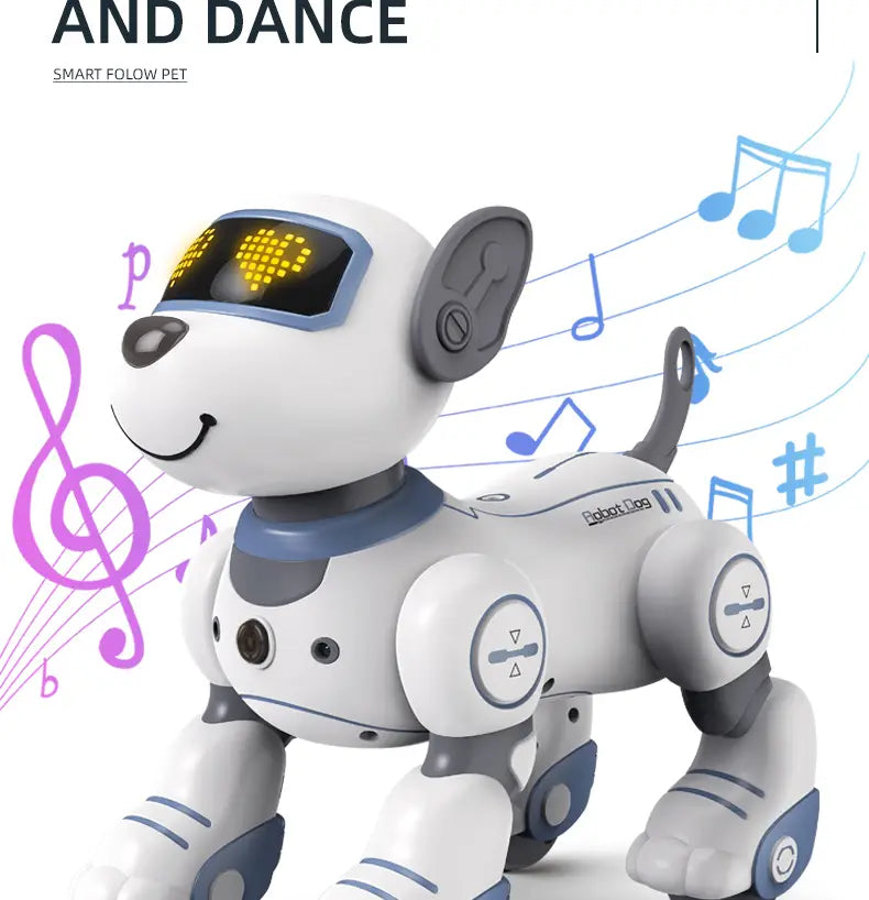 Funny RC Robot Electronic Dog Stunt Dog Voice Command Programmable Touch-sense Music Song Robot Dog for Children’s Toys