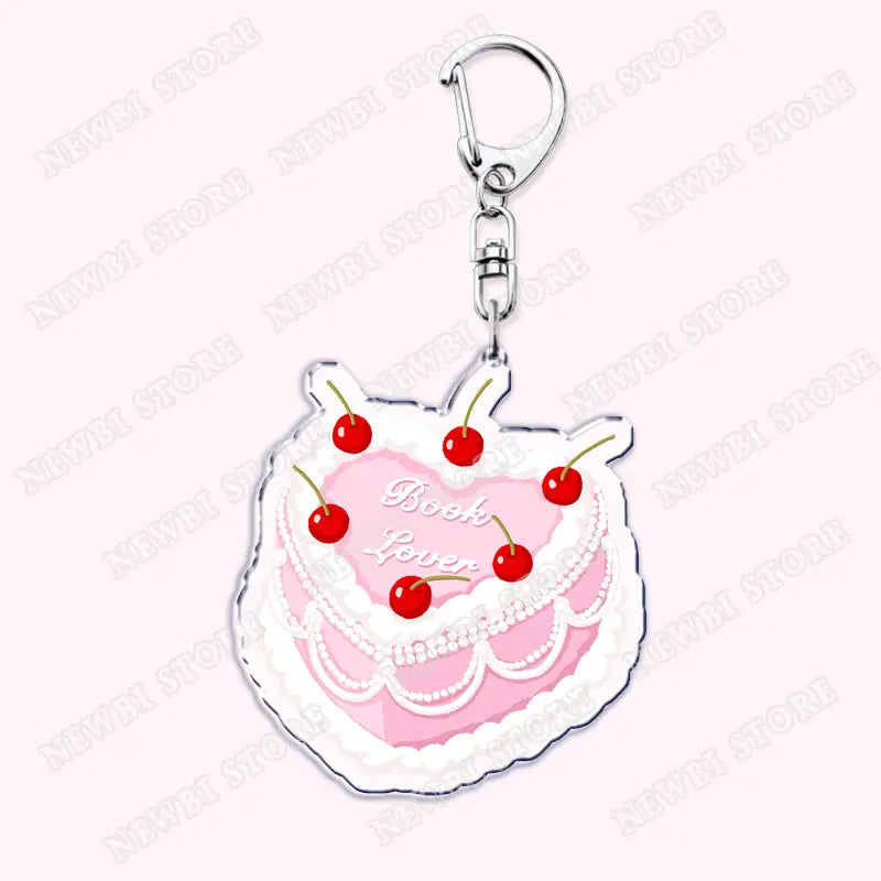 Aesthetic Coquette Pink Keychains for Womens Accessories Ribbon Hot Girl Book Club Bow Flowers Keyrings Friends Lovers Gifts