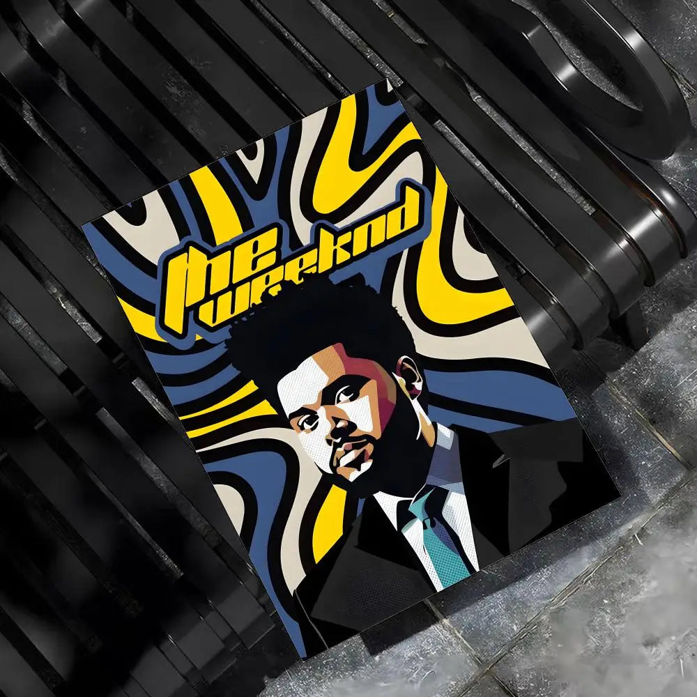 Music Album T-The Weeknd Hip Hop Poster Wall Art Poster Sticker for Living Room Bedroom Bar Home Decor Mural Painting Decoration