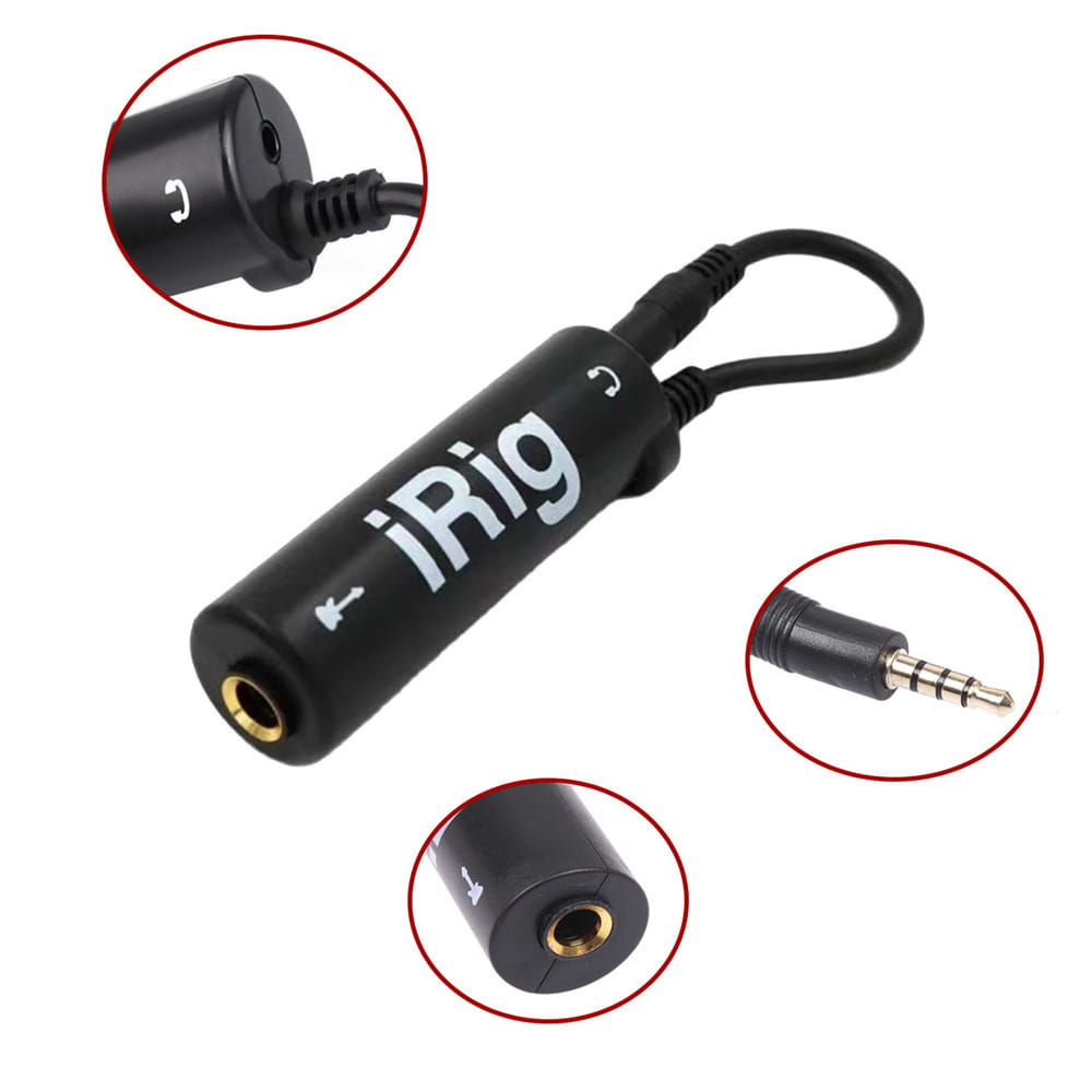 1 pc IRIG guitar interface converter 3.5mm audio cable with low background noise high fidelity frosted anti scratch feature