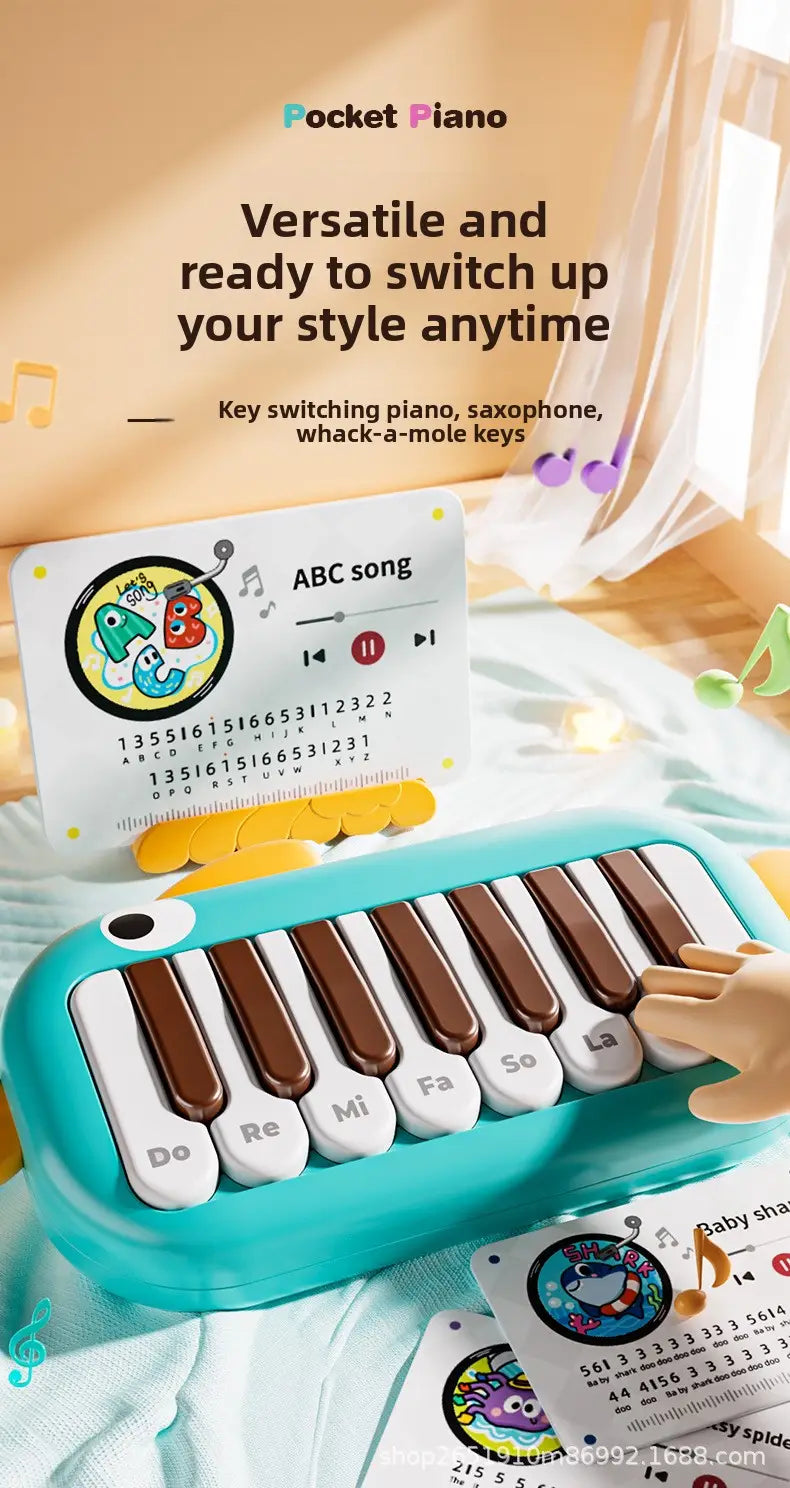 Baby Music instruments Montessori Electronic Multifunctional Music Pocket Piano Keyboard Toy Learning Educational Games for Kids