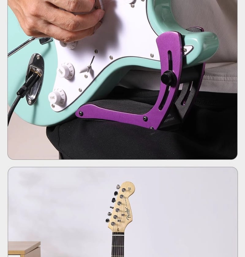 Aluminum Alloy Electric Guitar Practice Stand Portable Piano Practice Stand Adjustable Anti-slip Musical Instrument Accessories