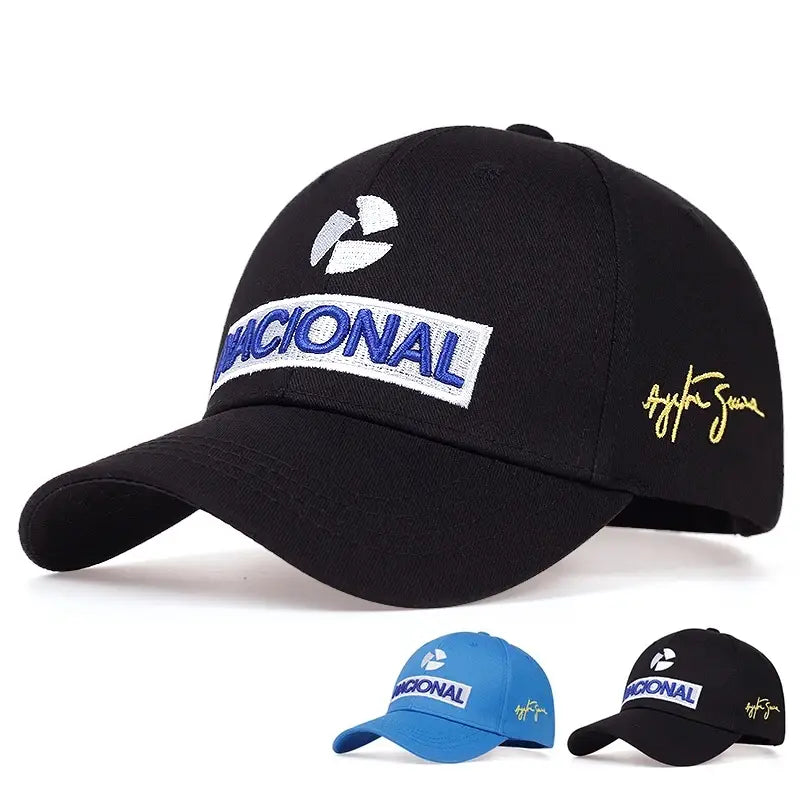 New Ayrton Senna Racer Fashion Letter Embroidered Hat Outdoor Sun Protection Team Baseball Cap Hip-hop Hats