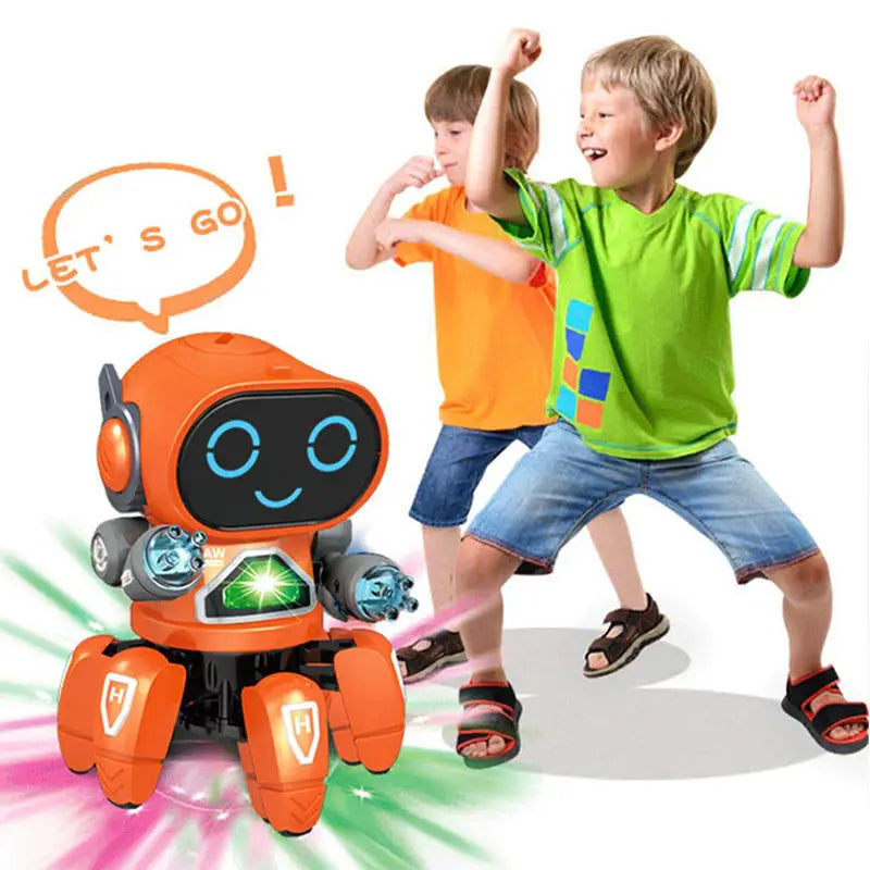 Dance Music 6 Claws Robot Octopus Spider Robots Vehicle Birthday Gift Toys for Children Kids Early Education Baby Toy Boys Girls
