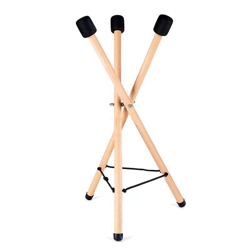 10-15’’ Percussion Instrument Adjustable Solid Wood Triangle Drum Stand For Steel Tongue & Hand Drums