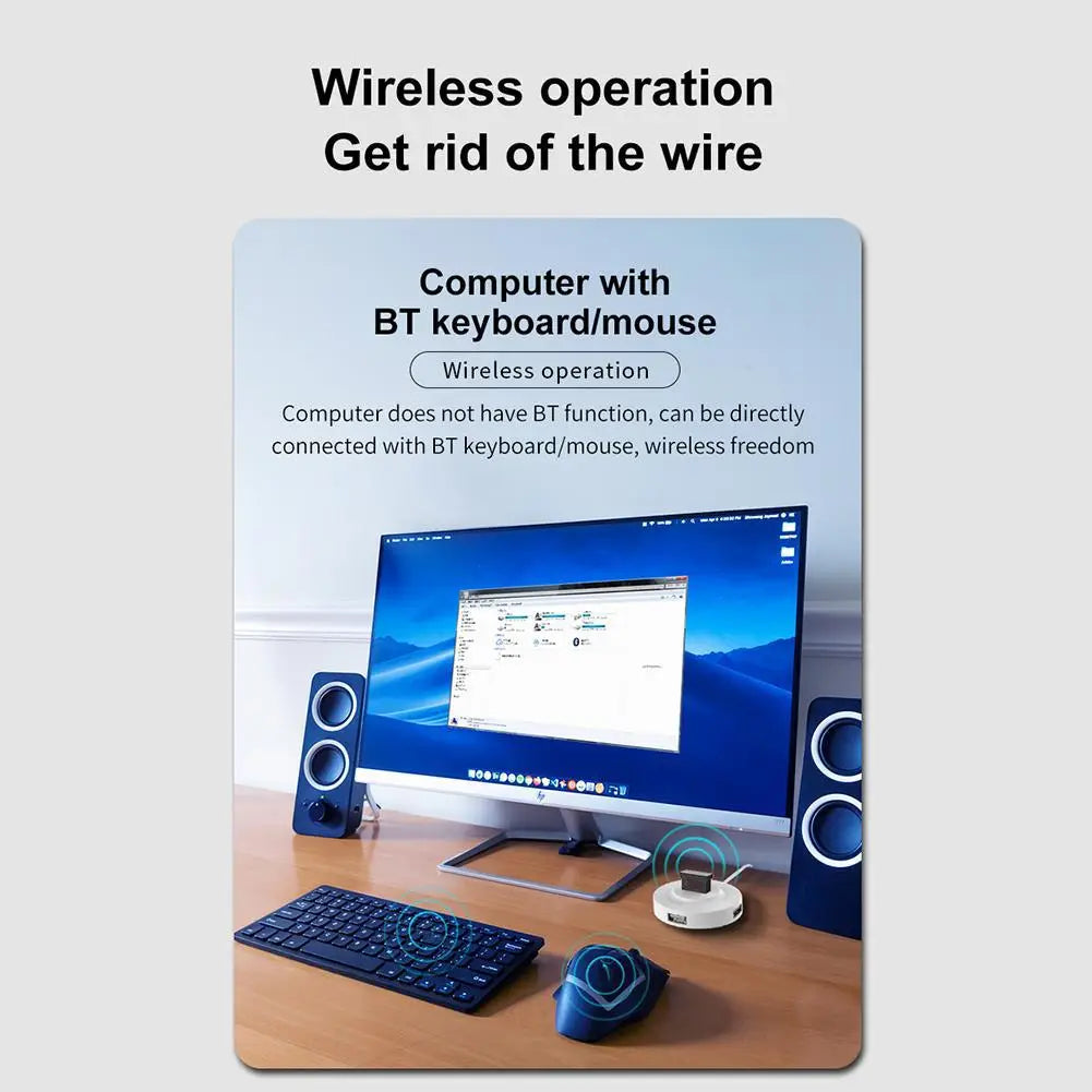 Wireless USB Bluetooth 5.3 Adapter Bluetooth 5.3 Transmitte Music Receiver Adaptador for Computer PC Laptop Earphone Mini S F8S1