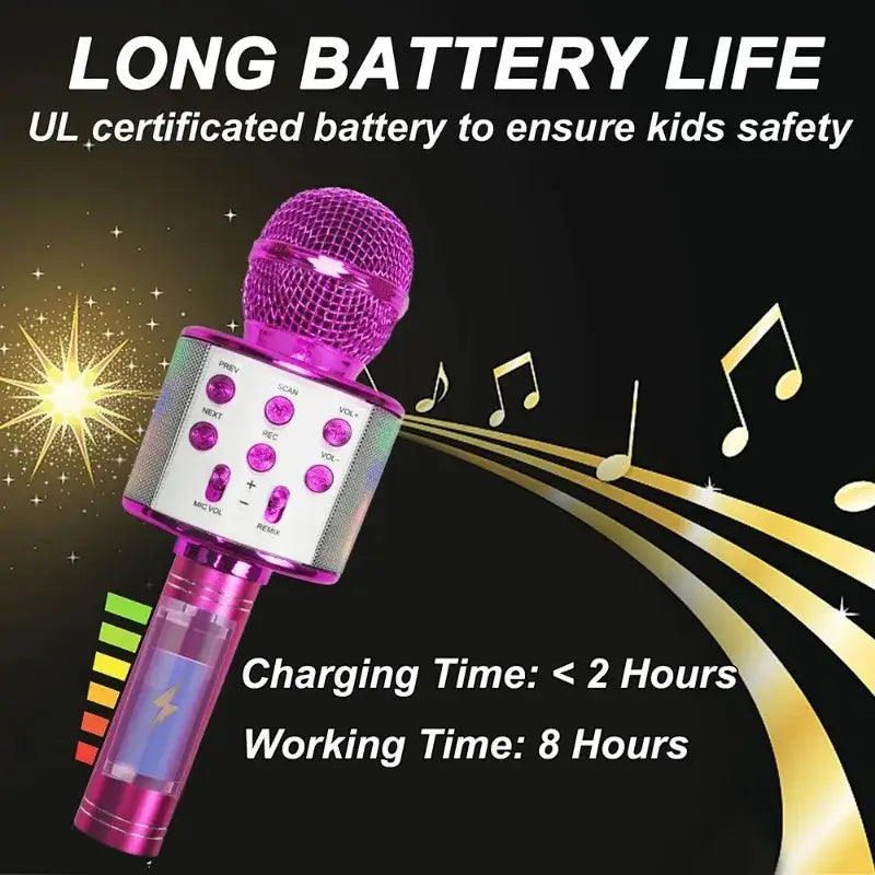 Microphone Sound Integrated Wireless Karaoke Children Singing Microphone As One Wireless Karaoke for Kids The Best Toy Gift