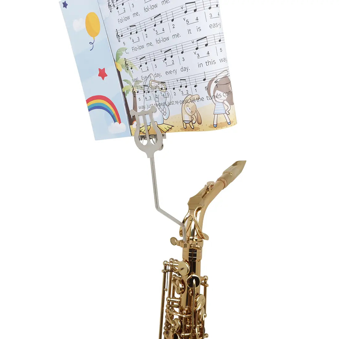 IRIN Music Stand Clarinet Trumpet Flute Winds Saxophone Baritone Portable Marching Sheet Music Stands Musical Instruments Parts