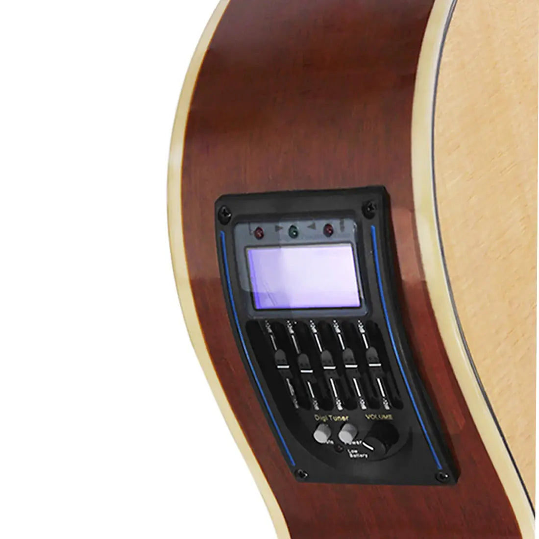 4/5 Band Acoustic Guitar Preamp EQ Equalizer Piezo Pickup Tuner Amplifier