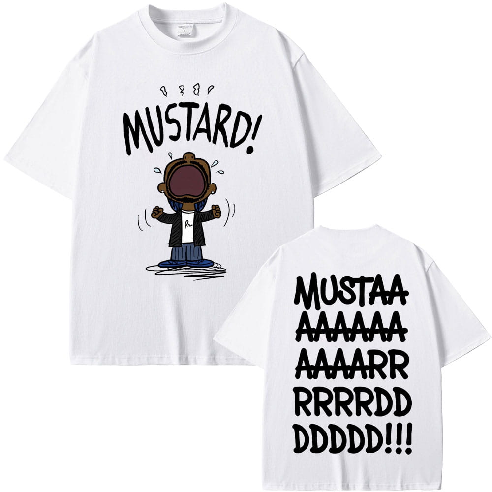 Rapper Kendrick Lamar Not Like Us Mustard Funny Print T-shirts Men Women Hip Hop Popular Music T-shirt Men’s Oversized T Shirts