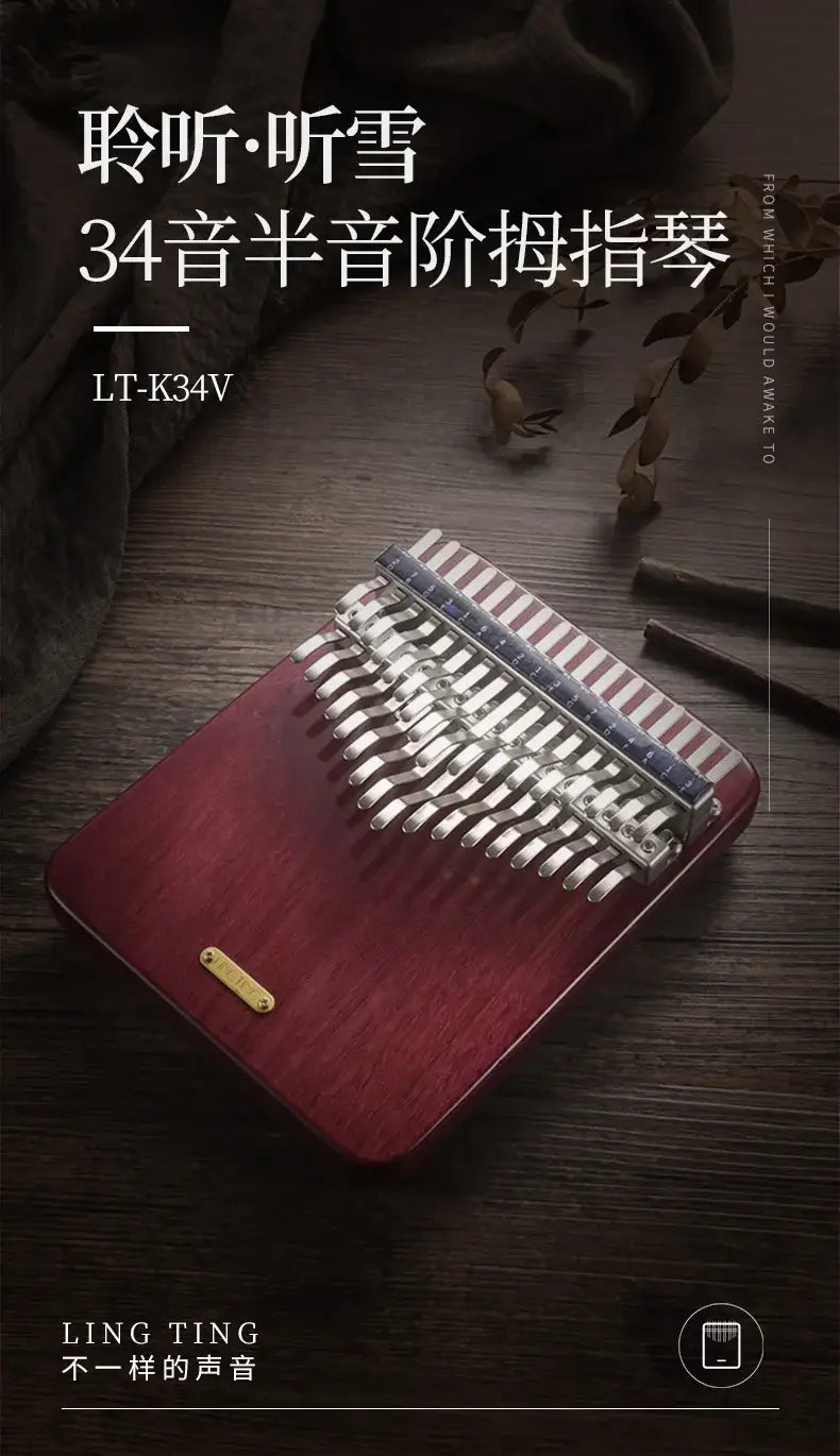 LINGTING Chromatic Kalimba 34 42 Key C Note Portable Thumb Piano Musical Keyboard Professional Kalimba Musical Instruments Gifts