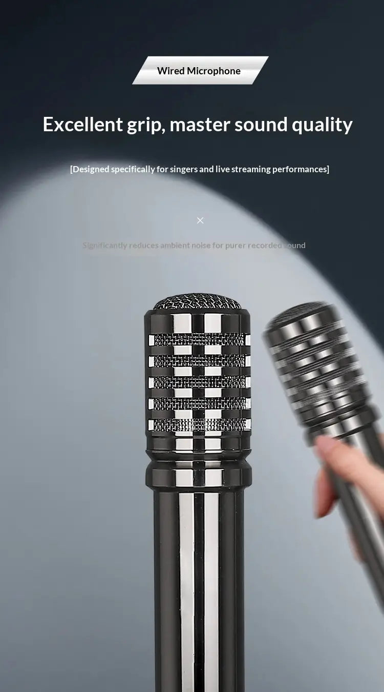 Wired microphone KTV stage karaoke conference singing performance handheld capacitor dynamic 48V microphone church family happy