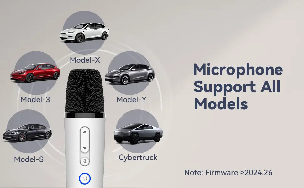 T1-테슬라 Car Karaoke Microphone 테슬라 Rechargeable Caraoke Mic with USB-A & USB-C Receiver Plug to Use，No Need Pair