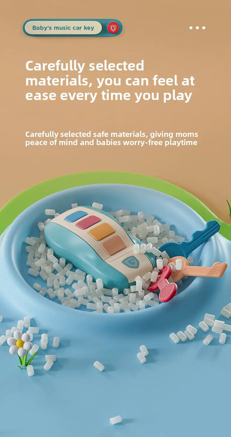Baby Toys Musical Car Key Vocal Smart Remote Car Voices Pretend Play Educational Toys For Kids Sound Singing Toys Xmas Gifts
