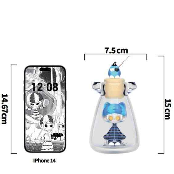 Bottle Music Blind Box Toy Glow In The Dark Cute Horror Figure Model Gift For Birthday Party Decor Christmas Halloween Gift Toy