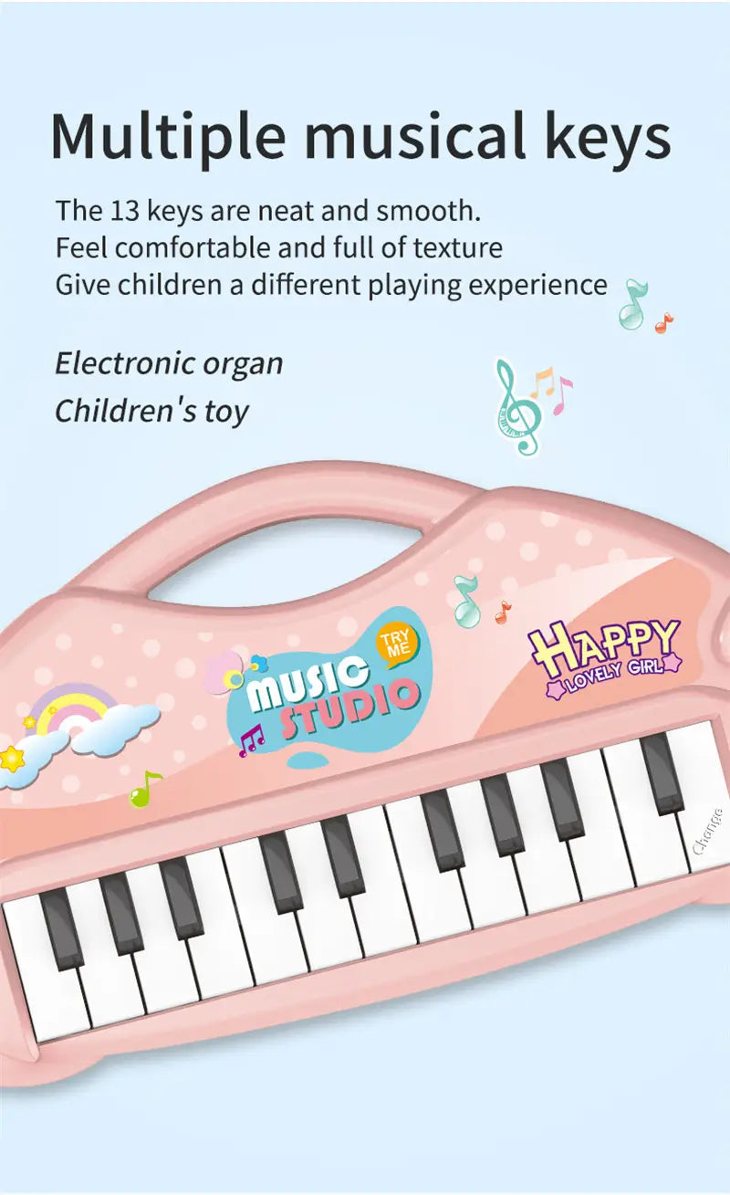 13 Keys Piano Musical Toy Sound Keyborad Electic Music Instrument Developmental Early Educational Toys For Kids Children Gifts