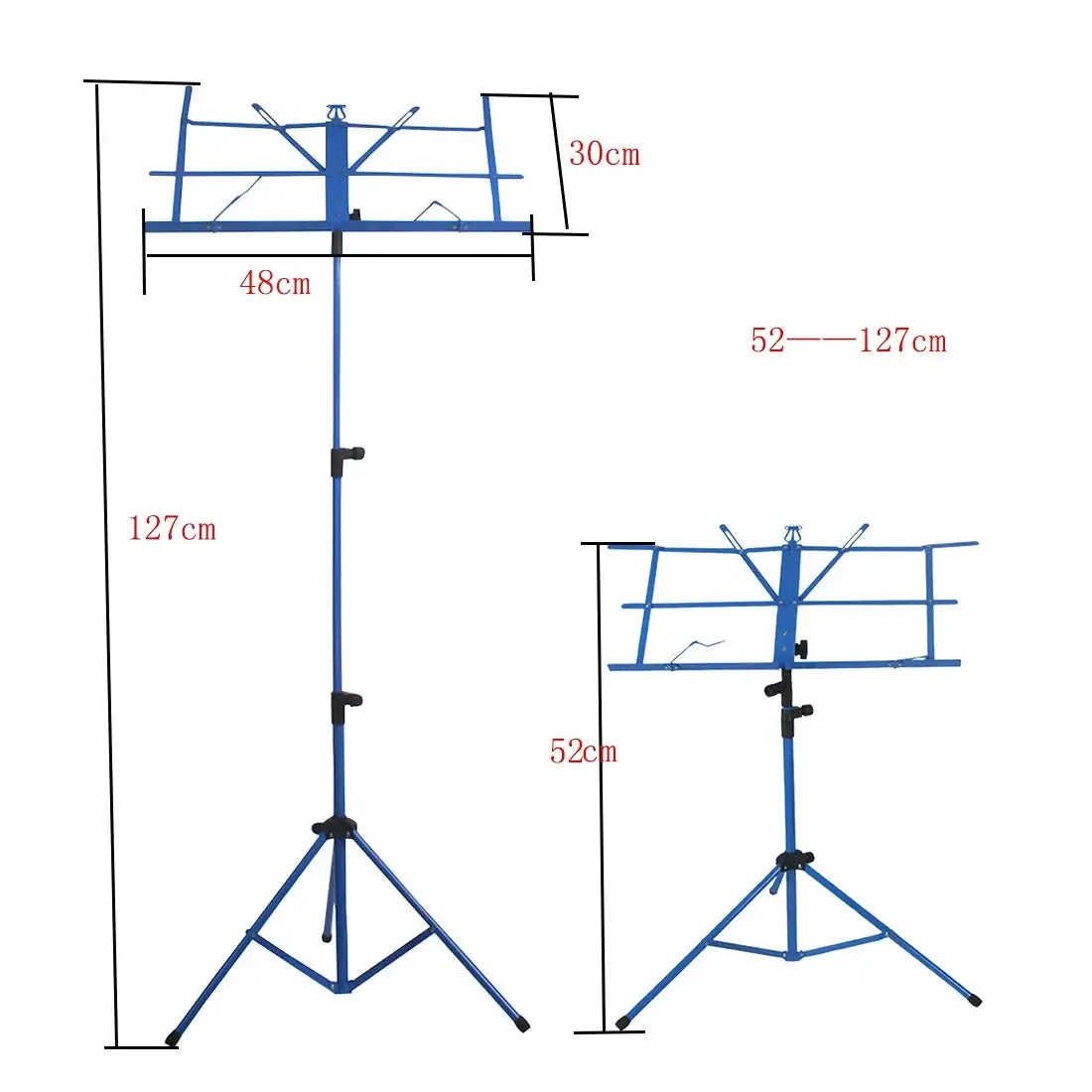 Foldable Music Sheet Tripod Stand Stainless Steel Music Stand Adjustable Holder Musical Instrument Universal Accessories&Parts