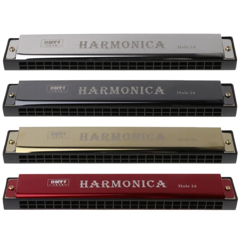 Professional 24 Hole Harmonica Mouth Metal Organ Beginners Musical Instruments Harmonica Harp Harmonium Blues Clues Harmonica