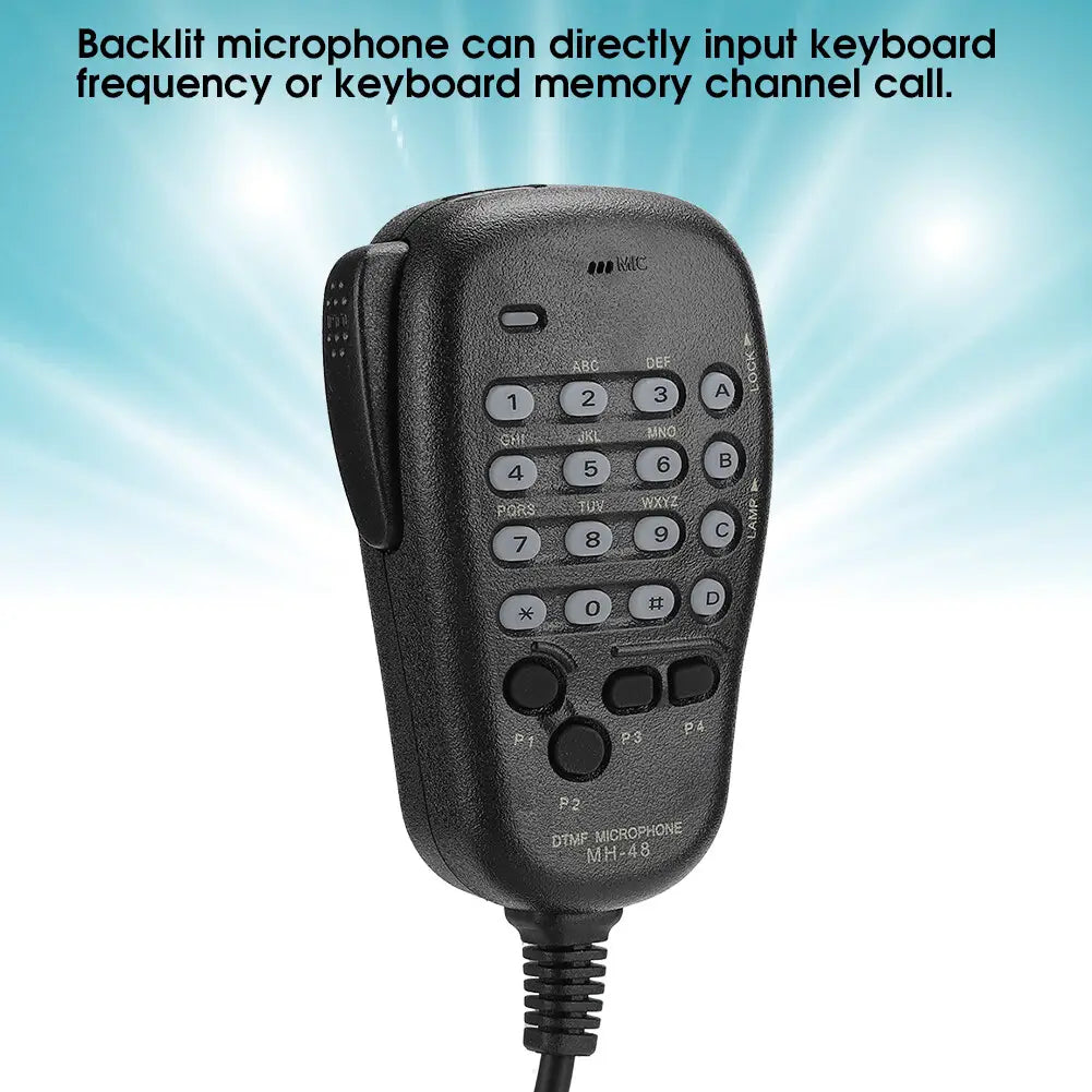 MH-48 DTMF 6PIN Handheld Microphone Hand MIC Equipment Compatible for Yaesu Radio Station Hand Microphone