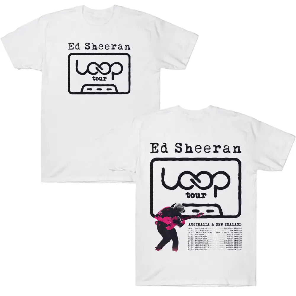 Ed Sheeran LOOP Tour T Shirts Cotton Men Women Summer T-shirts NEW Fashion Loose Unisex Streetwear Hip Hop Graphic Clothing Y2K