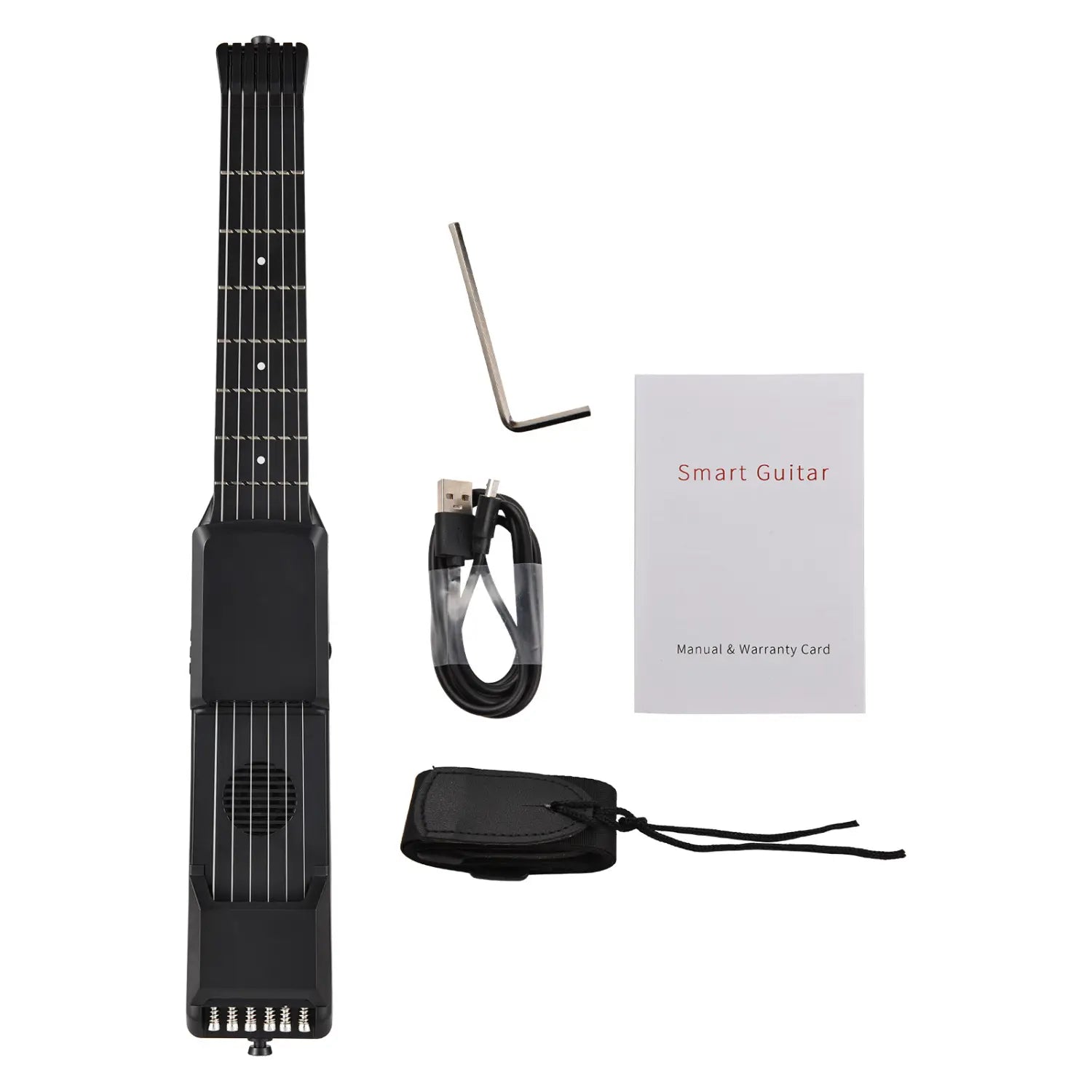 7 Frets Smart Electric Guitar Silent Practice Digital Tuner Metronome Function Portable Folk MIDI Multifunctional Guitar