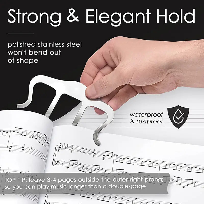 1pc Large Music Book Clip - Effortlessly Holds and Displays Sheet Music for Easy Reading Perfect for Piano Guitar