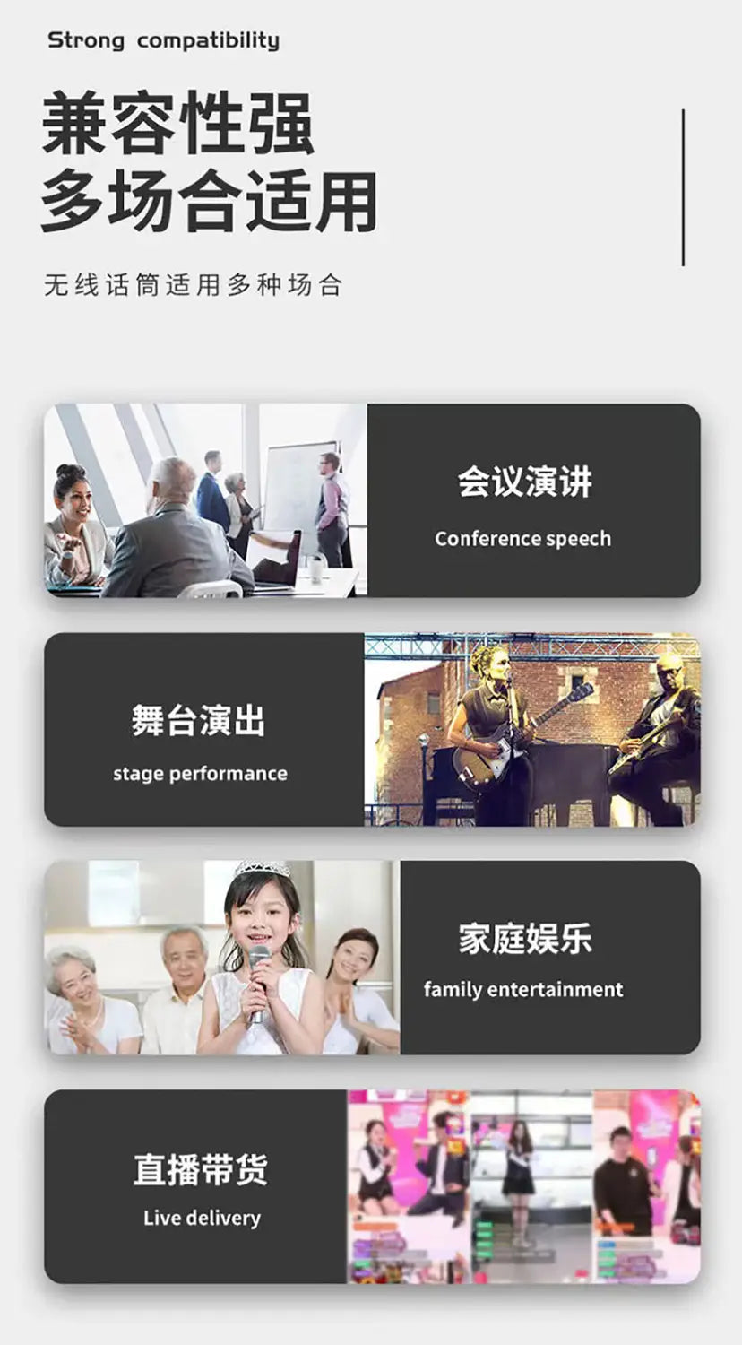 GAW-SKM9000A Rechargeable Wireless Dynamic Handheld Vocal Karaoke Microphone Professional Mic