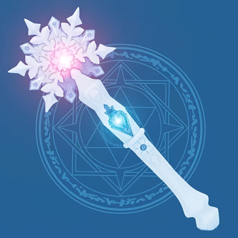 Hot Selling Anime Ice Princess Elsa Light Music Magic Dream Snow Wand Makeup Toy Girl Birthday Christmas Gift