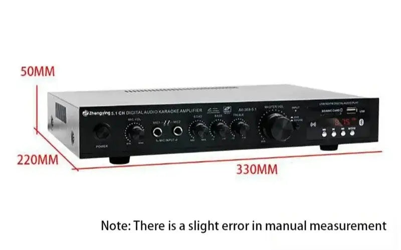 6 Channel Bluetooth 5.1 Sound Speaker AMP,Stereo Audio Amplifier Receiver,Home Theater Audio Stereo System Components