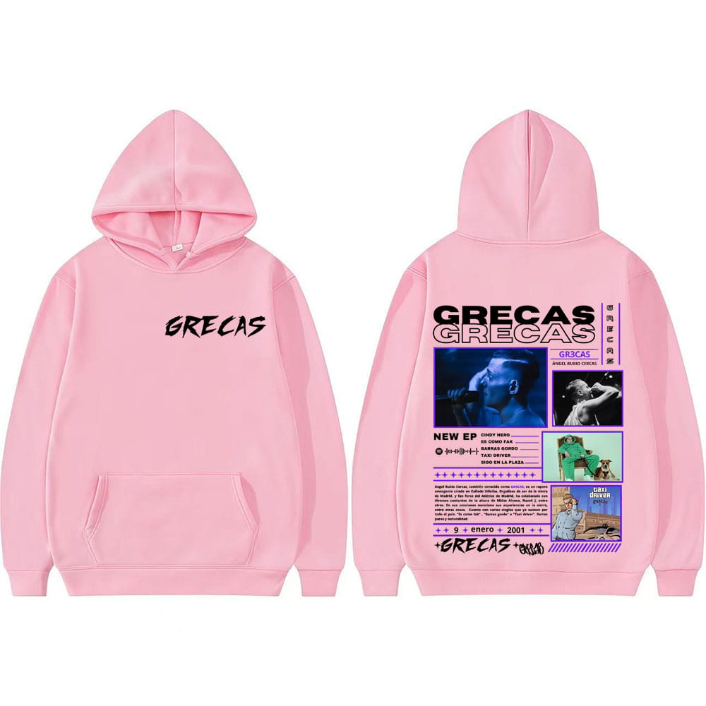 Rapper Grecas Album Tour 2025 Graphic Hoodies Men Women Harajuku Street Hip Hop Hoodie Loose Vintage Long Sleeve Sweatshirt Tops