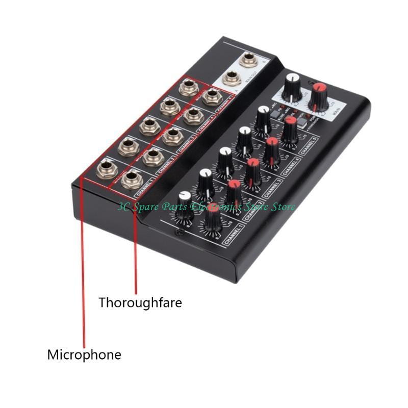 SZ Portable 10 Channel Mixing Console Digital Sound Mixer Stereo for Studio Recording DJ Networking Live Broadcast Karaoke