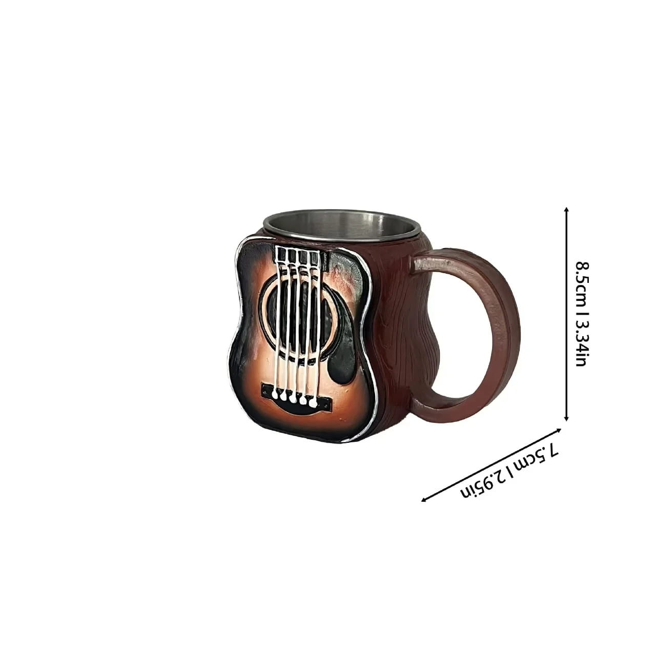Musical Instrument Coffee Mug Novelty Music Note Design For Office Desk Table Decor For Music Lovers Musicians Birthday Gift