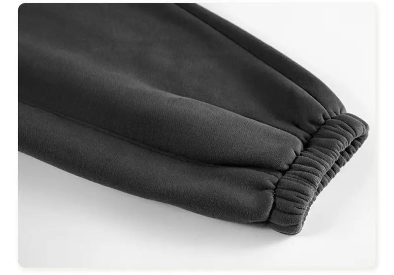 ZODF Trendy Men 345gsm Fleece Sweatpant Unisex Solid Color Loose Retro Hip Hop Winter Joggers Pants Brand Clothes HY0005